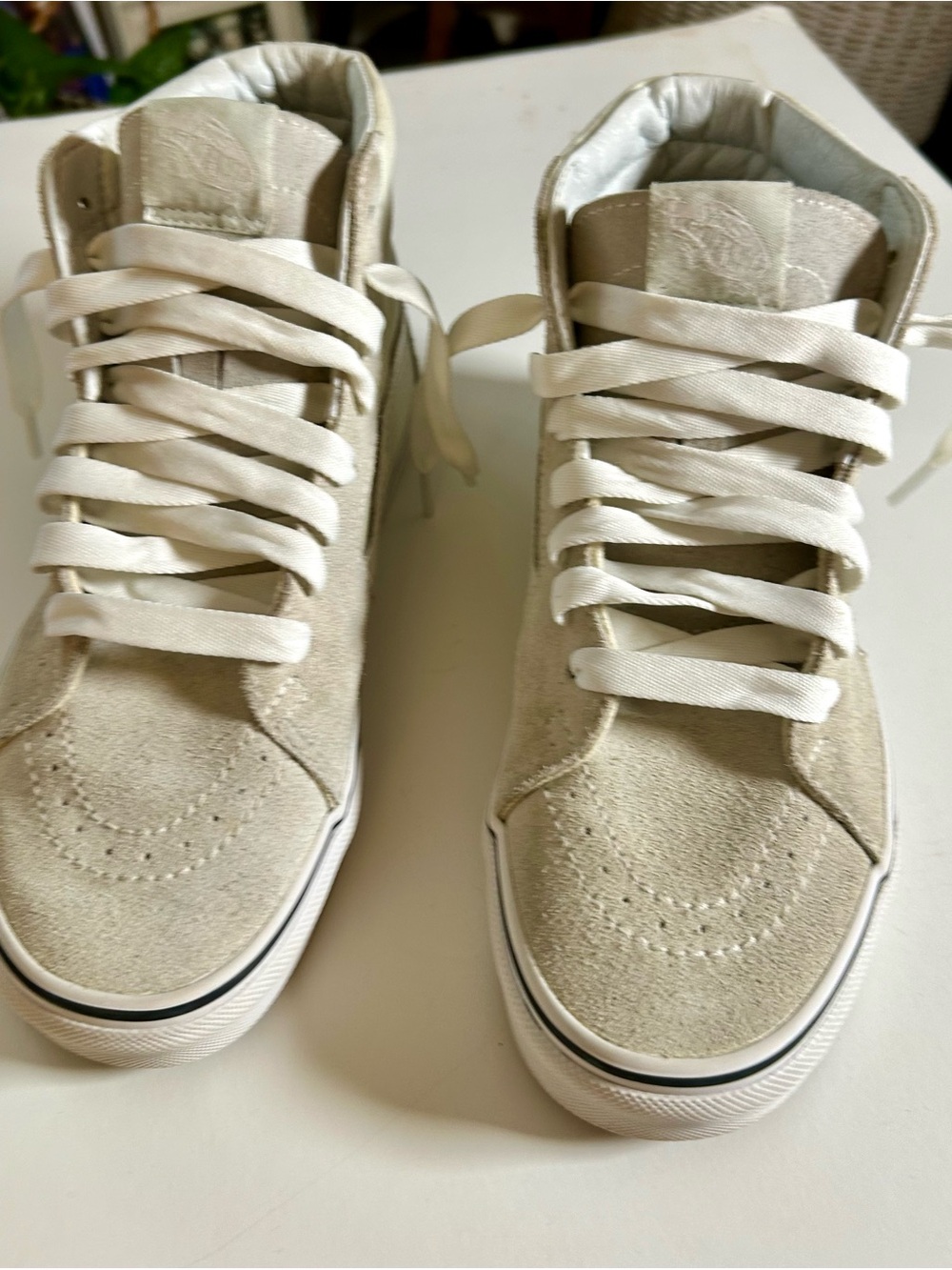 Vans Women's High-Top Suede Sneakers in Sage Green